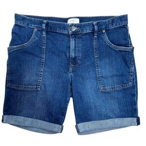 LOFT Outlet Women's Denim Jean Shorts Size 8 Cuffed Pockets Y2K Boho Casual Chic